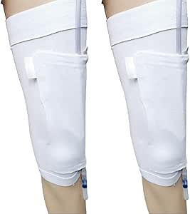 Catheter Leg Bag Holder Catheter Leg Strap Urinary Drainage Tube Holder Catheter Stabilization Device Anti Slip Anti Irritation Catheter Holder 2PCS (XL)