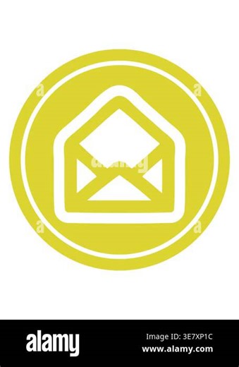 changing color animation of envelope letter circular icon symbol Stock Video Footage - Alamy