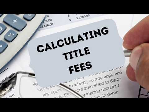How to Calculate Title Fees