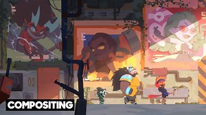 During compositing, an unintended mistake caused the characters in the posters to appear as if they were looking at the animated characters in the scene. This accidental alignment added a meaningful interaction between the background and the foreground, making it a favourite detail in the shot. We kept it because it added an extra layer of storytelling between the two groups! Client: Ubisoft Background Layout: Eido Hayashi Layout Camera: Natasha Francis Background: Eido Hayashi Animation: Alain 