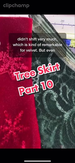 Velvet Skirt Tutorial: Tree Skirt Part 10 Embossing Tutorial