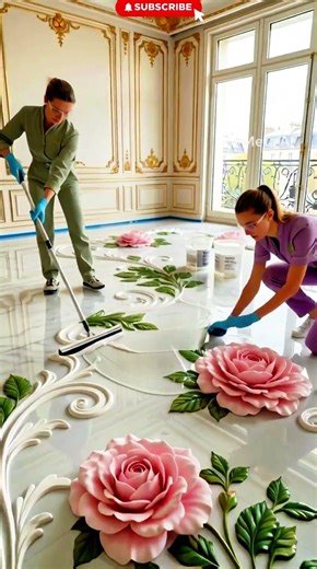 THIS FLOOR IS JUST INSANE 😱 Luxury epoxy floor made of roses