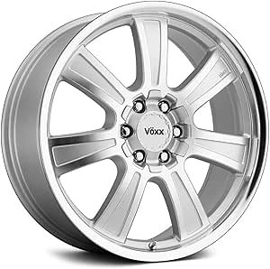 Voxx TURIN Custom Wheel - 17x8.5, 39 Offset, 6x135 Bolt Pattern, 87.1mm Hub - Silver with Mirror Machined Face and Lip Rim