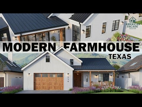 Colorado Modern Farmhouse Facade Design | White Siding, Black Trim & Wood Accents 2025