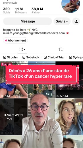 Décès à 26 ans d’une star TikTok victime d’un cancer hyper rare
