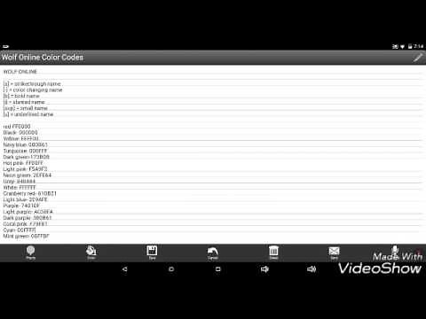 Color Codes! || Wolf Online