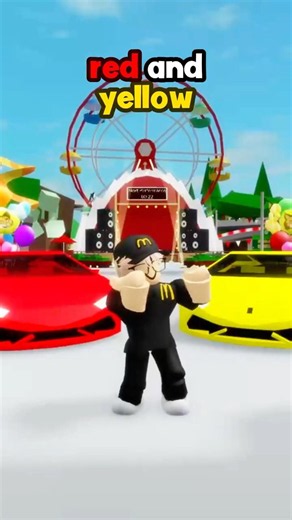Brookhaven, but I can't touch Red and Yellow.. ❤️💛 #roblox #shorts