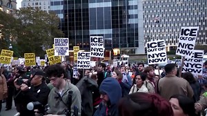 19K views · 1.4K reactions | Protesters in New York rallied against ICE operations following a high-profile raid targeting street vendors in Manhattan | Reuters | Facebook