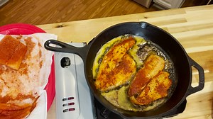 Pan Fried Fish is a great little recipe. So simple and delicious, we let the tender white fish shine through with just some smoky seasonings. | The Buttered Home