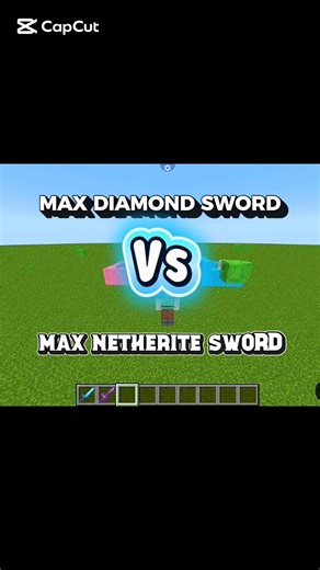 Max Diamond Sword VS Max Nethrite Sword🗡|||Who will win🤔|||#viral #minecraftost #minecraftshort #vs