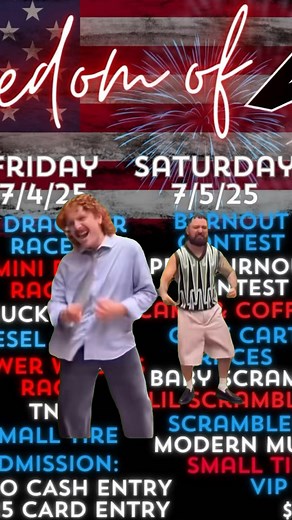 It’s Freedom of WAR time people!!! Who’s excited?! We are!! Gates open at 3pm for Racers, 5pm for spectators, & we will start racing at 7pm 🥳 | Westx Abilene Raceway