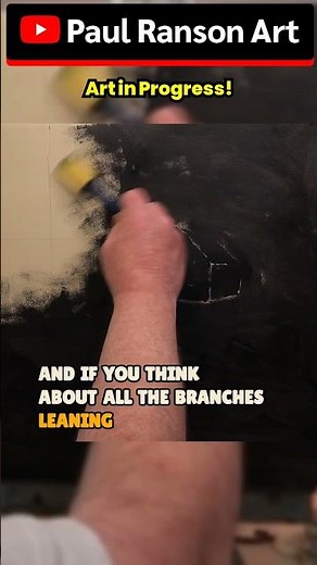 Black Gesso Magic: Blending Technique Revealed #painting #shorts #technique