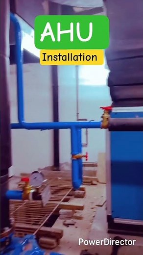 AHU Pipe Installation Step by Step🔧❄️ Chilled Water Line Connection & Testing#shorts