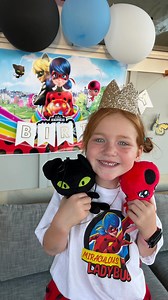 Adley May McBride on Instagram: "my Miraculous 7th Birthday was better than i ever imagined with hidden presents, playing with friends, and then saving our backyard from bad guys!! i love being 7 ‍⬛"
