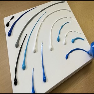 Comb Painting Technique / Acrylic Painting / Walking in the Rain | MAY Art.