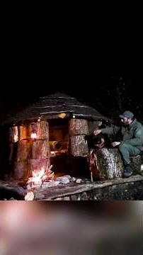 Building a Simple Tree Shelter in the Wild – Survival Skills from Scratch #survival #bushcraft