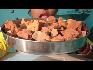 Asmr! Crunch crunch eating red stone brick