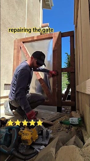 "DIY Gate Repair 🔨 Replacing Old Broken Gate with a Brand New One | Complete Gate Installation