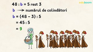 Aflarea numărului necunoscut la împărțirea cu restul diferit de zero. Matematica clasa a 4-a