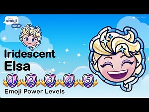 IRIDESCENT ELSA (Power Level 1 to 5) - Frozen - Stained Glass - Disney Emoji Blitz - v66