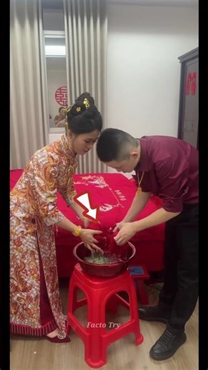 Unbelievable Wedding Tradition in China 🌿 | First Night Surprise #shorts