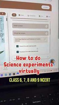 Virtual lab for Science Experiments | class 6, 7, 8 & 9 CBSE Board NCERT | Curiosity | Diksha.gov.in