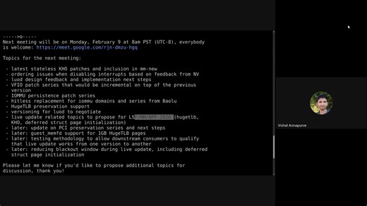 Hypervisor Live Update - 2026-02-09