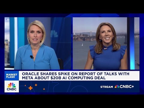 Oracle shares spike on report of talks with Meta about $20B AI computing deal