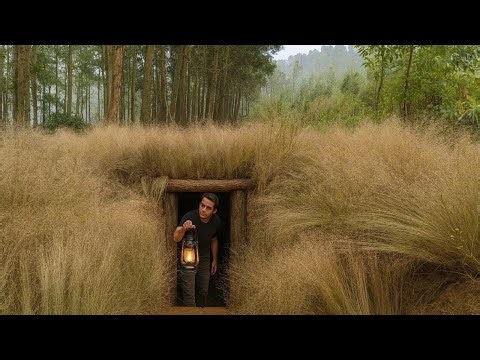 LIVING UNDERGROUND! 🕳️ 35 Days Building a Real Hobbit Hole Shelter from Scratch