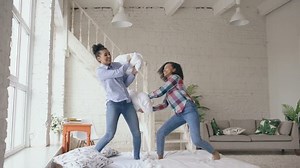 Mixed Race Young Pretty Girls Jumping Stock Footage Video (100% Royalty-free) 25635785 | Shutterstock