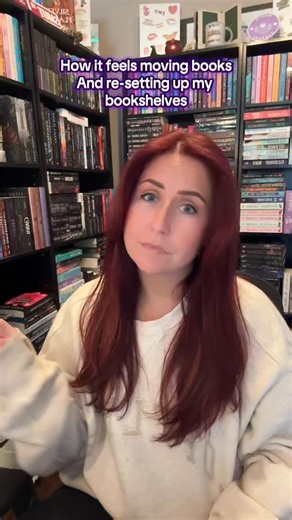 1.2K views · 58 reactions | How it feels moving books. And re-setting up my bookshelves 若 #bookshelves #moving #books #booktok #bookgirl #bookstagram #bookcommunity #sendhelp | Nicki Kupps | Facebook