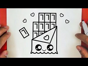 كيفية رسم شوكولاتة كيوت سهلة خطوة بخطوة / رسم سهل / تعليم الرسم للمبتدئين || cute chocolate drawing