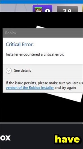 Roblox Critical Error FIXED