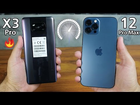 Xiaomi Poco X3 Pro vs iPhone 12 Pro Max - Speed Test⚡ | OMG😲