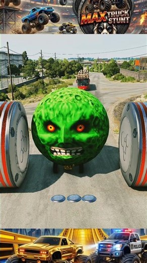 Giant Hand Attack on Big & Small Cars