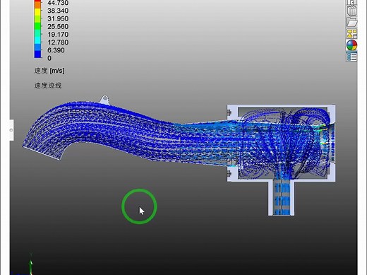 喷嘴结构模型内流场SolidWorks内流场流体分析