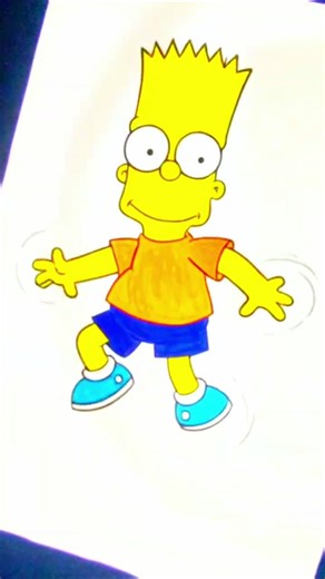Drawing Bart Simpsons Very Easy Tutorial #art #bartsimpson #simpsons #trending#shorts
