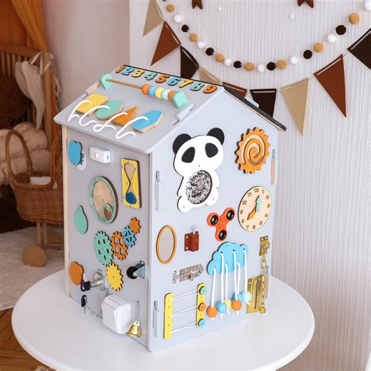 Busy Board for Toddlers – the Perfect Gift for Kids Ages 1–4! This Sensory Activity Board Helps Develop Fine Motor Skills, Logic. - Etsy