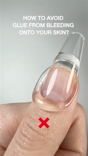 How to avoid glue from bleeding onto your skin?