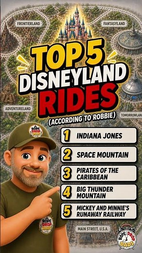 Top 5 Disneyland Rides! What are your Top 5 rides? #disneyland #ropedrop #disneydads #dca #fyp