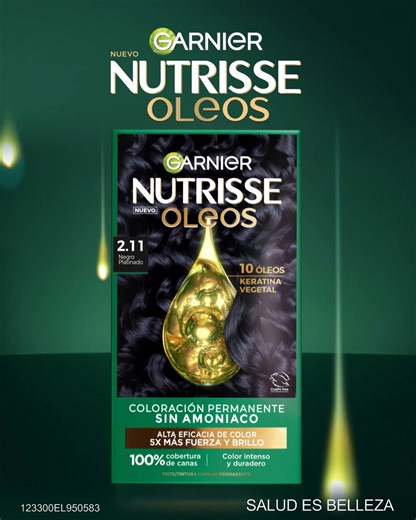 ¿Miedo al daño? Prueba Nutrisse Oleos, coloración permanente sin amoniaco, cabello 5x más fuerte&brillante. Sin daño visible. | Garnier