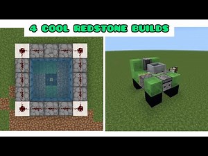 MINECRAFT : 4 EASY REDSTONE BUILDS TUTORIAL || #12