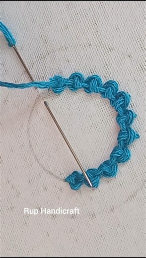 Hand Embroidery 🪡🪡 Palestrina Stitch Borderline Design Embroidery #shorts #embroidery