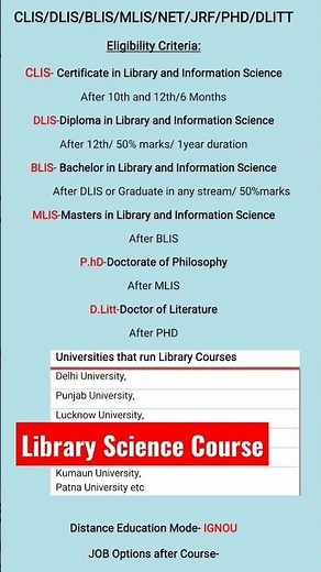 Library Science Course