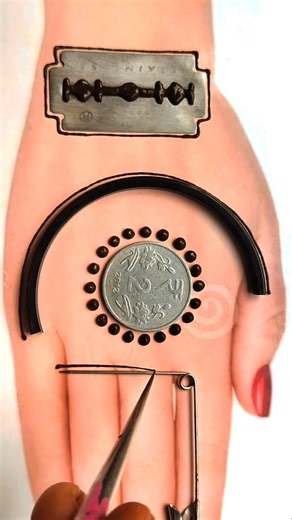 Simple letest coins mehndi designs for beginners #bridal mehndidesign #shorts #viral #mehandi