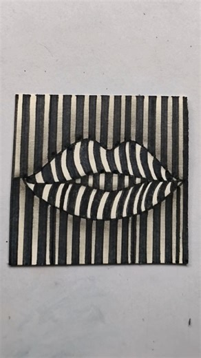 3d lips drawing #lips #drawing #shorts