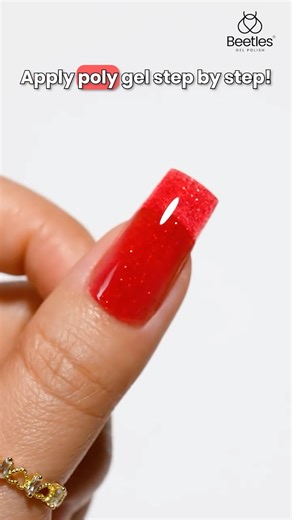 Beetles Gel Polish on Instagram: "How to use Poly Gel Step by Step?✨ In this video, we’ll walk you through the full application process, from prepping your nails to sealing that perfect glossy finish. Check it out~🥰 ✨Using Beetles 22 Colors Dazzling Night Poly Extension Gel Nail Kit 💖Shop now at Beetles Gel Polish Amazon store, or click link in bio for your favorite nail supplies! #beetlesgelpolish #polygel #nailtutorials #stepbystep #nailhack #beginnerfriendly #polygelnails #nai