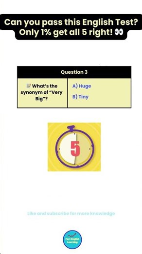 Only 1% Can Pass This English Test! 😳📝 #english #englishquiz #learnenglish #englishtest #viral