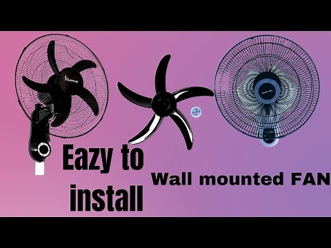 how to install wall mounted fan | wall mounted fan installation | ‪@electricalmabschool‬