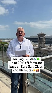 62 reactions | Aer Lingus Sale now on!☘️✈️Up to 20% off fares and bags on Euro Sun, Cities and UK routes - Book by the 17th of June ☀️ ✈️Travel between the 1st of August until 22nd October 2025 ☎️Book online or call our travel experts 7 days a week on 01-6895329 | Click&Go | Facebook